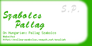 szabolcs pallag business card